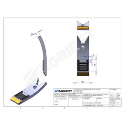 BEC DE DECHAUMAGE 270X80X20 CARB Kongskilde 1 101003120 rec