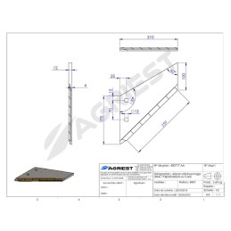 AILETTE ADAPTABLE UNIA 260X175X12  1738/05-00 UNIA