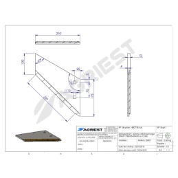 AILETTE ADAPTABLE UNIA 260X175X12  1738/05-00 UNIA