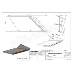 AILETTE ADAPTABLE LEMKEN 240X130X12  3374460 N