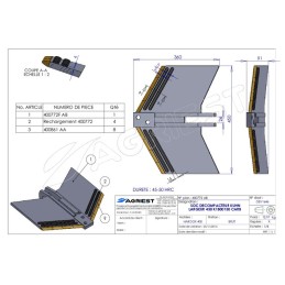 SOC DECOMPACTEUR ADAPT KUHN LG 450mm K1800130 0 CARB.