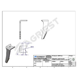 DENT HERSE ADAPTABLE AMAZONE 967495 (F) ea147 7 3PLAQ CARB G