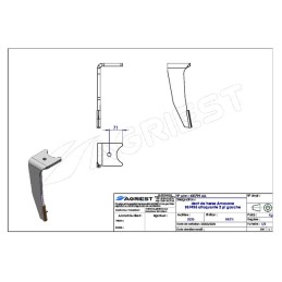 DENT HERSE ADAPTABLE AMAZONE 967496 (A) ea147 7 2PLAQ CARB G
