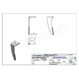 DENT HERSE ADAPTABLE AMAZONE 967496 (A) ea147 7 3PLAQ CARB G