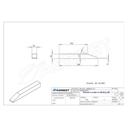 EMBOUT A SOUDER 22X22 LG 180