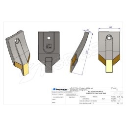 BEC DE DECHAUMAGE 200X100X20 CARB Razol 3488