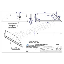AILETTE ADAPTABLE LEMKEN 360X110X14 3374417 G N
