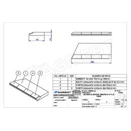 AILERON A SOUDER 180X70X14 G AGRISEM
