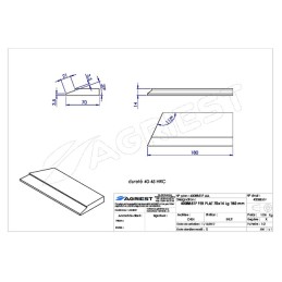 AILERON A SOUDER 180X70X14 G AGRISEM
