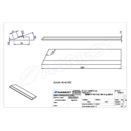 AILERON A SOUDER 360X70X14 G AGRISEM
