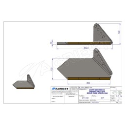 AILETTE ADAPTABLE HORSCH NM 200X100X12 003112 275/34060857 DROITE CARB