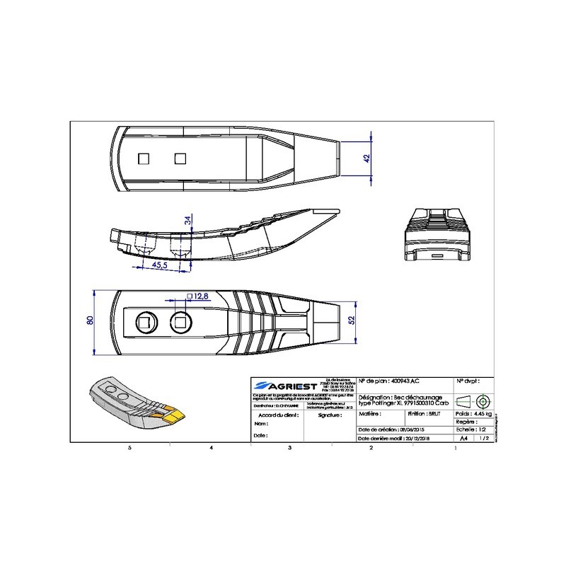 BEC DE DECHAUMAGE ADAPT.POTTINGER XXL 9791500 0310 CARB