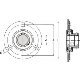 PALIER AUTO-ALIGNEUR ROND TOLE ESPF203
