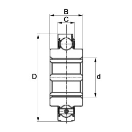 ROULEMENT A BILLES A RAINURE PROFONDE POUR ARBRE HEXAGONAL