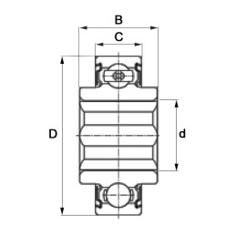 ROULEMENT A BILLES A RAINURE PROFONDE POUR ARBRE HEXAGONAL