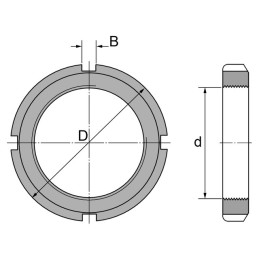 ECROU DE SERRAGE AN 04 KM 4 POUR MANCHON
