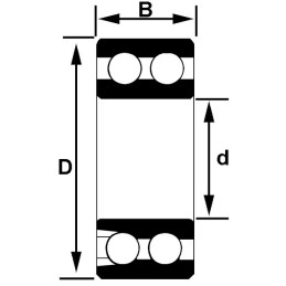 ROULEMENT A BILLES CONTACT OBLIQUE 5306EE