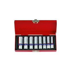 Coffret de douilles longues métriques 3/8" - 8 pièces