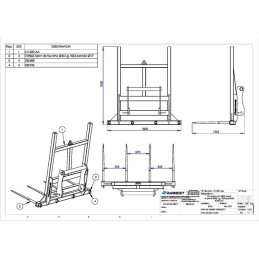 PIC BOTTE AP 1800 4 DENTS Ø45 LG 1055 PERCEE BOBCAT