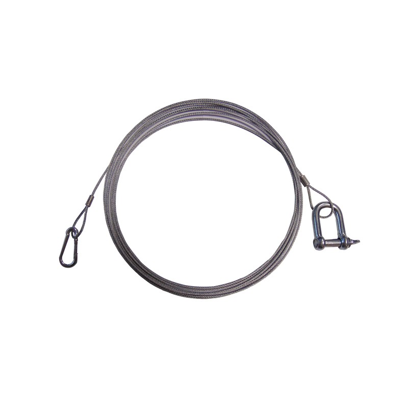 CABLE DE RUPTURE Ø 2 LG 5M AV MOUSQUETON Ø4 E ET MANILLE Ø8