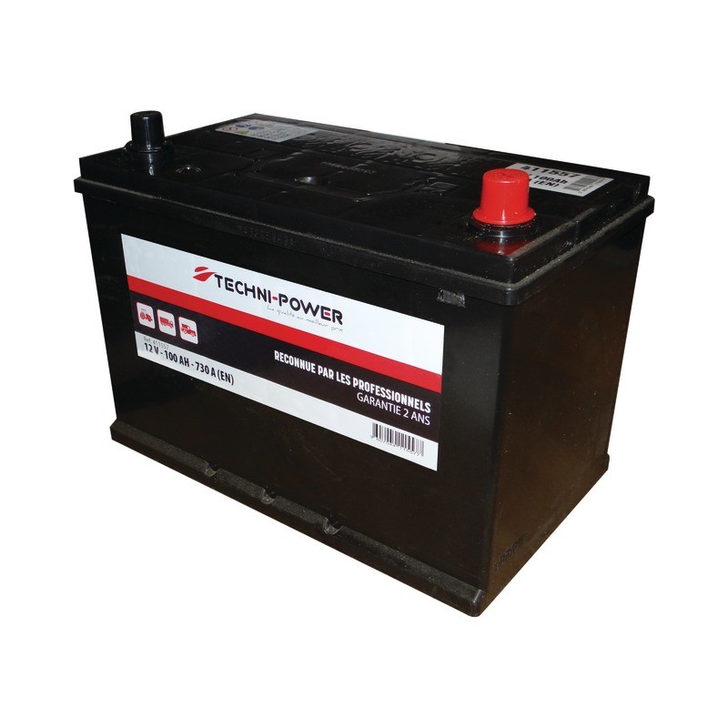 BATTERIE 12V-100AH/730A + A DROITE TECHNI-POWER