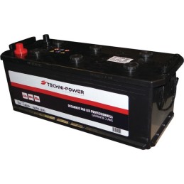 BATTERIE 12V-180AH/1050A + A DROITE SUR LA LARGEUR TECHNI-POWER