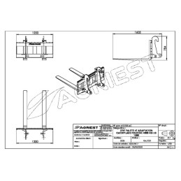 LEVE PALETTE 4T FOURCHE 1200 TYPE CATERPILLAR