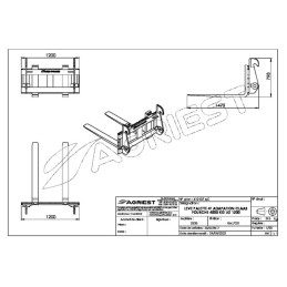 LEVE PALETTE 4T FOURCHE 1200 TYPE CLAAS SCORP PION