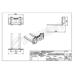 LEVE PALETTE 4T FOURCHE 1200 TYPE NEW HOLLAND D