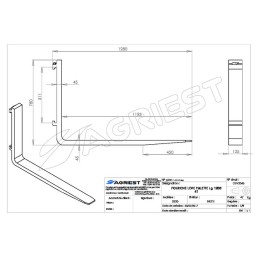 FOURCHE LEVE PALETTE LG 1200  CHARGEUR FRONTA UX CAPACITE 4T