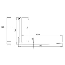 FOURCHE LEVE PALETTE LG 1200  CHARGEUR FRONTA UX CAPACITE 4T
