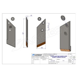 POINTE ADAPTABLE LEMKEN 3364157 JUWEL CARBURE E GAUCHE