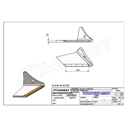 AILETTE ADAPTABLE POTTINGER 250X145X12  97625 500240D DROITE CARB