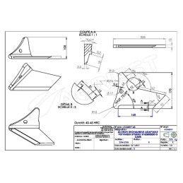 AILETTE ADAPTABLE POTTINGER 250X145X12  97625 500230G GAUCHE CARB