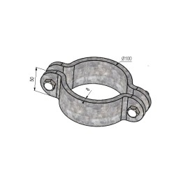 KIT BRIDES NUES POUR POTEAU ROND Ø102