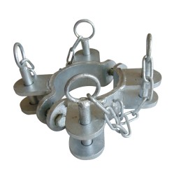 KIT BRIDES QUADRUPLE POUR POTEAU ROND Ø102