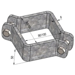 KIT BRIDES NUES POUR POTEAU CARRE 100