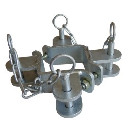 KIT BRIDES QUADRUPLE POUR POTEAU CARRE 100