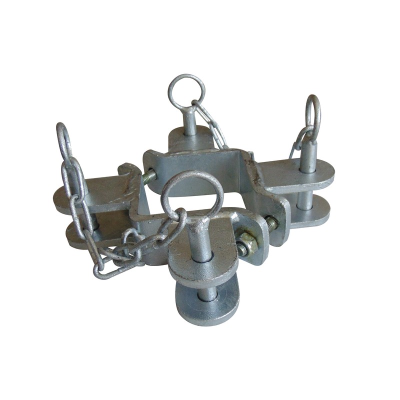 KIT BRIDES QUADRUPLE POUR POTEAU CARRE 100