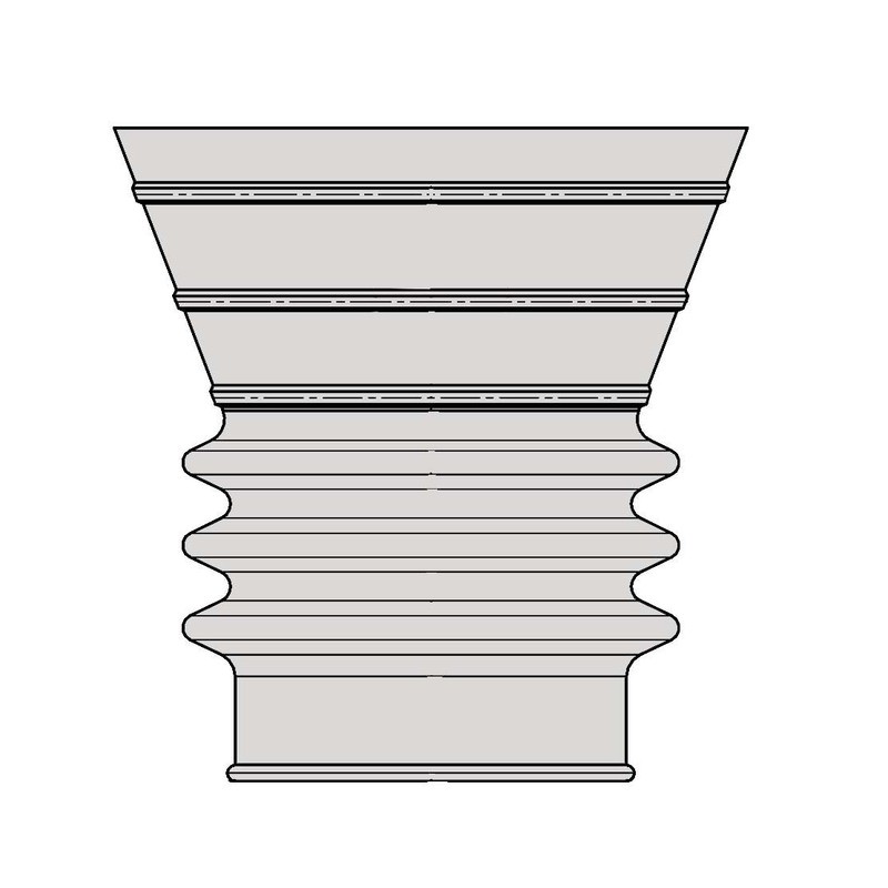 ENTONNOIR EN CAOUTCHOUC POUR TUBE Ø 249-273/4 /453 HT490
