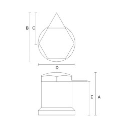 INDICATEUR DE SERRAGE D'ECROU ROUGE INTEGRAL LR POUR CLE DE 32
