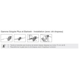 SACHET 10 GRIPPLE BARBED  (FIL 2X2.5 MM) 150 KG