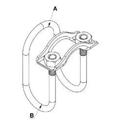 ETRIER DOUBLE FERME 27X33 ECROUS M8