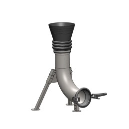 CONE DE REMPLISSAGE CAOUTCHOUC Ø 200 GALVA PI IED REGLABLE CARRE 40