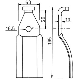 LAME ROTALABOUR 60X10X195 T16,5 PEGOLAMA PEGORARO