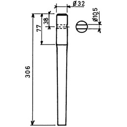 DENT DE HERSE D32 LG300 RH34 ESTAMPEE TYPE BREVIGLIERI