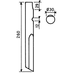 DENT DE HERSE TURBOROTOR RH82 L260 TYPE KRONE