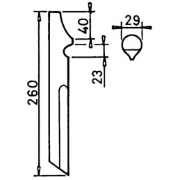 DENT DE HERSE TURBOROTOR NM RH107 L260 TYPE KRONE