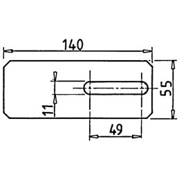 GRATTOIR ACIER 140X55 EP3 LUMIERE 60X11 TYPE AMAZONE
