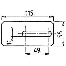 GRATTOIR ACIER 115X55 EP3 LUMIERE 60X11 TYPE AMAZONE